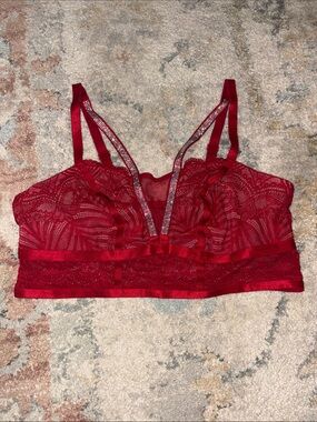 torrid Red Lace Bralette with Strappy Detail